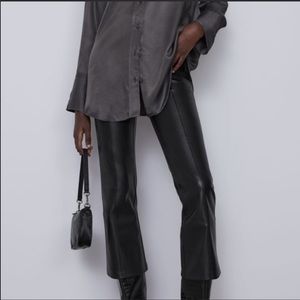 NWT Zara Faux Leather Pants